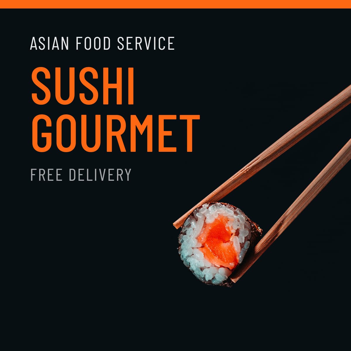 Sushi Gourmet Asian Food Service Animated-1200x1200px-FacebookSquarePost
