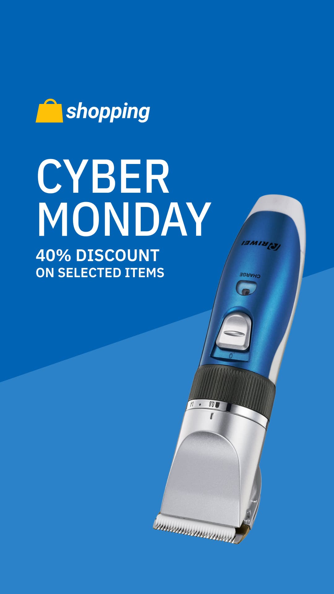 Cyber Monday Blue Shaver Discount Animated-1080x1920px-Story