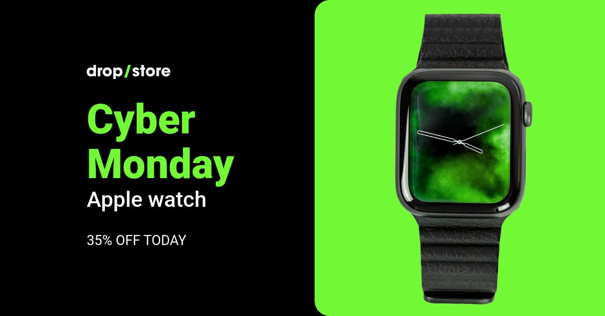 Cyber Monday Green Apple Watch Animated-1200x628px-FacebookSponsoredMessage