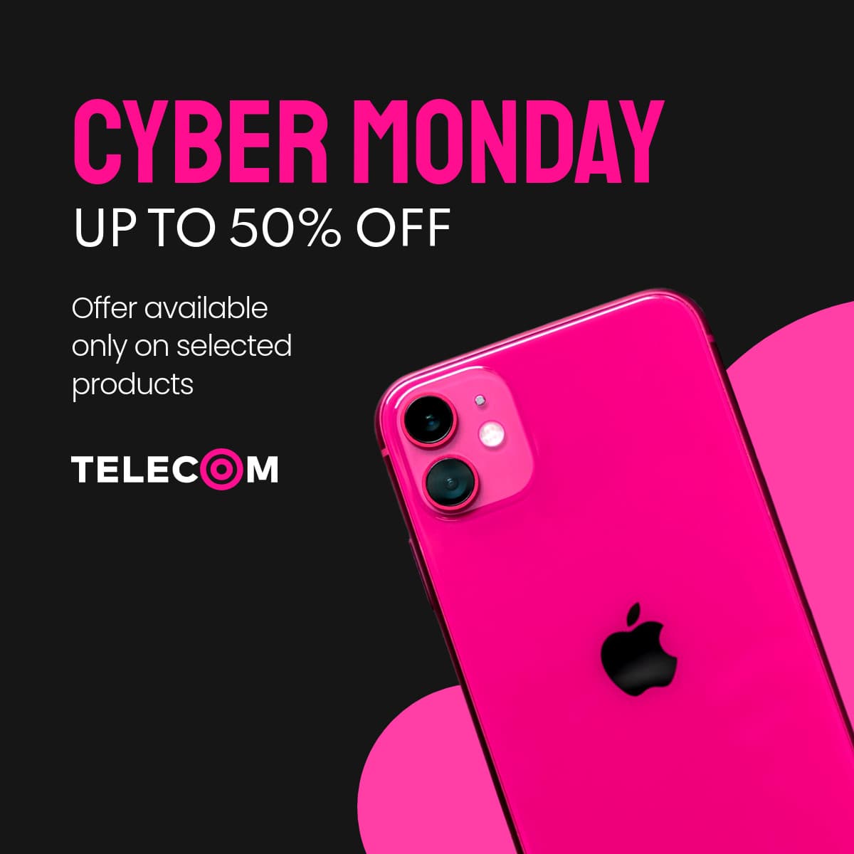 Cyber Monday Pink Apple Phone Animated-1200x1200px-FacebookSquarePost