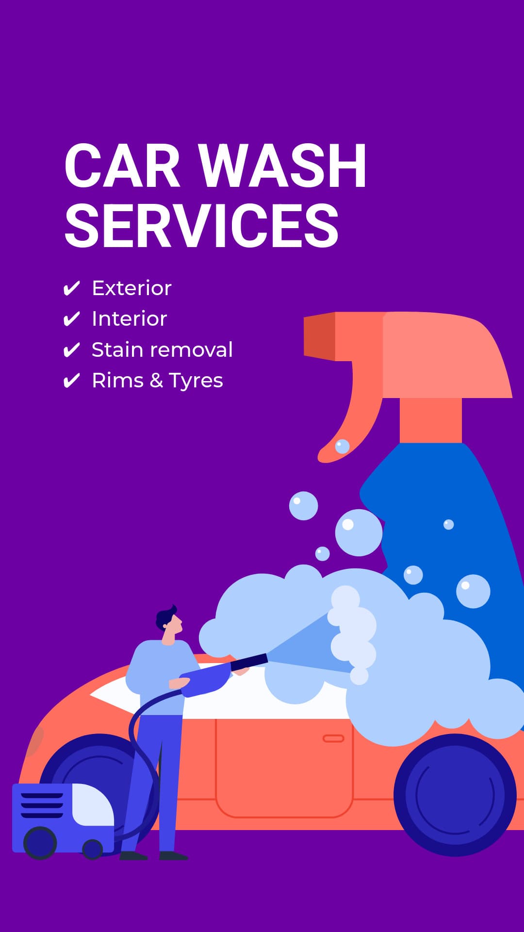 Full Car Wash Service Package Animated-1080x1920px-Story