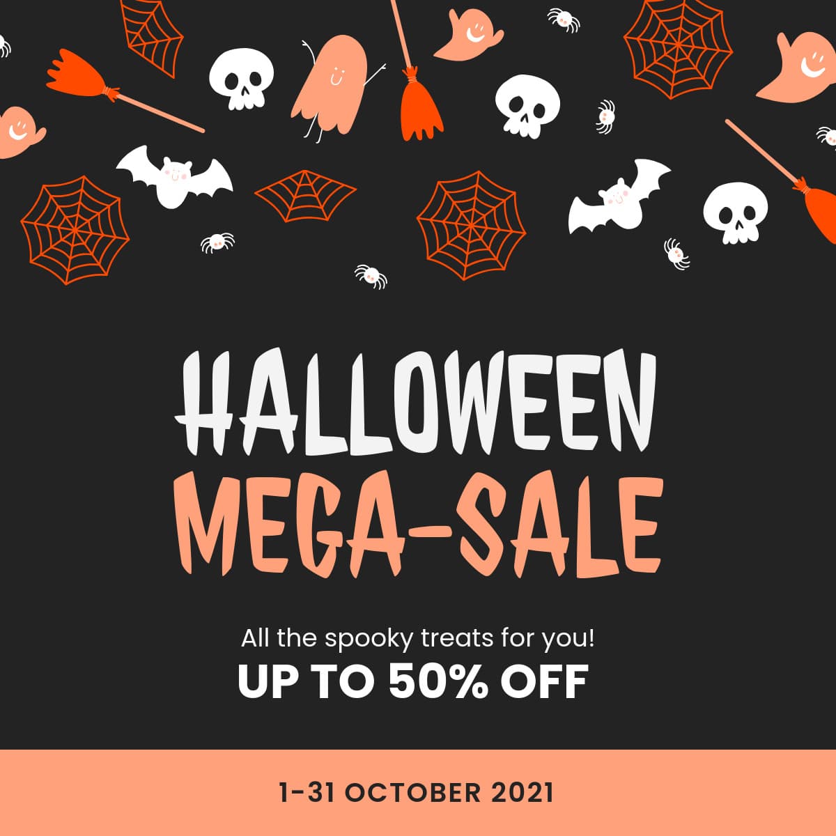 Halloween Mega Sale Spooky Treats-1200x1200px-FacebookSquarePost