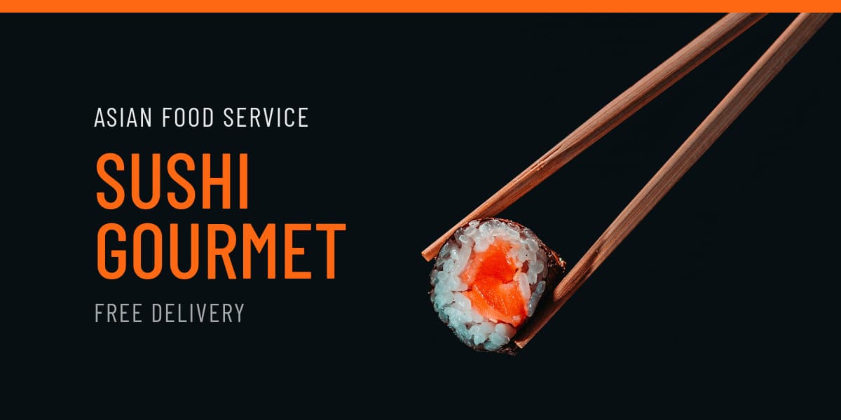 Sushi Gourmet Asian Food Service Animated-1200x600px-TwitterImagePost