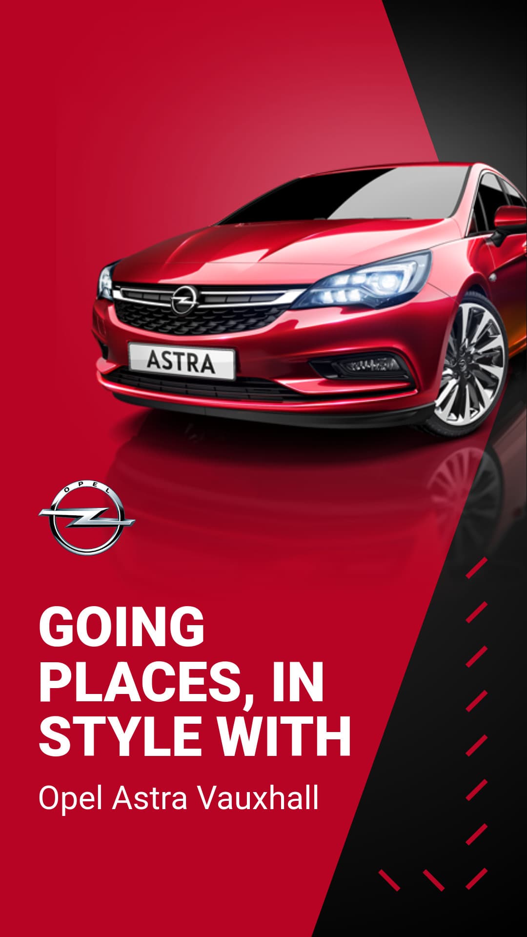 Red Opel Astra In Style Animated-1080x1920px-Story