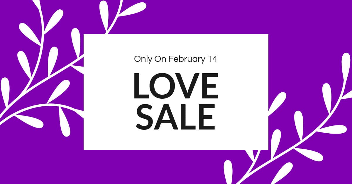 Valentine's Day Purple Love Sale-1200x628px-FacebookSponsoredMessage