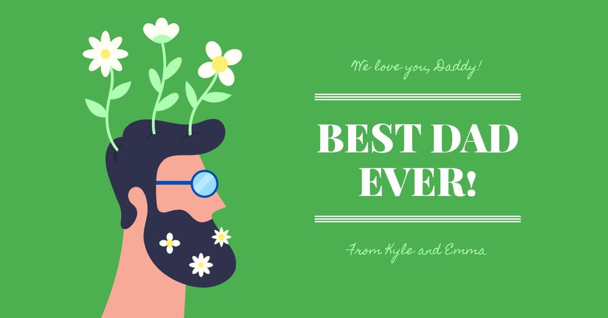 Best Dad Ever Green Father's Day-1200x628px-FacebookSponsoredMessage