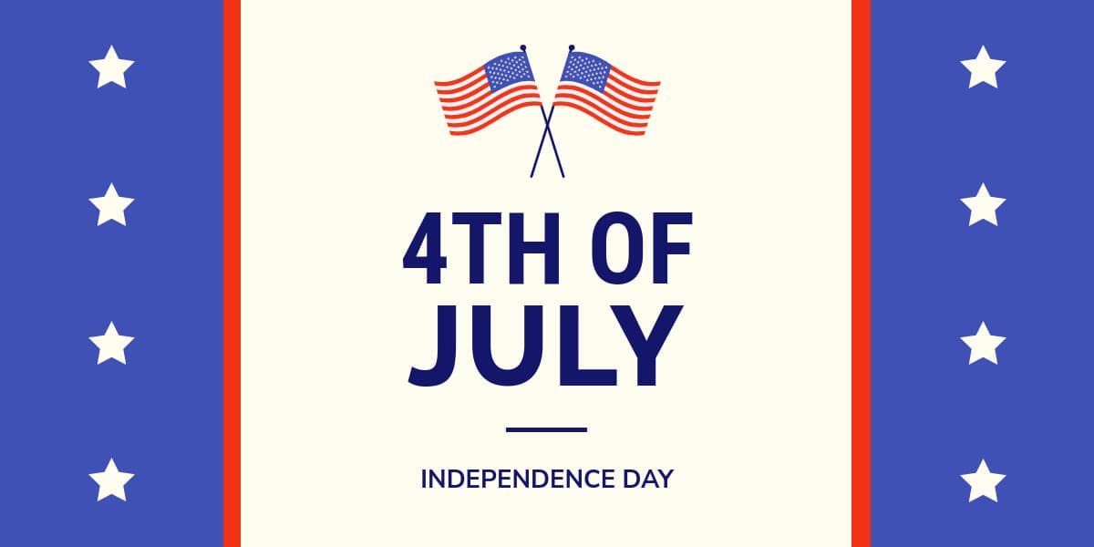 4th of July Crossed Flags-1200x600px-TwitterImagePost