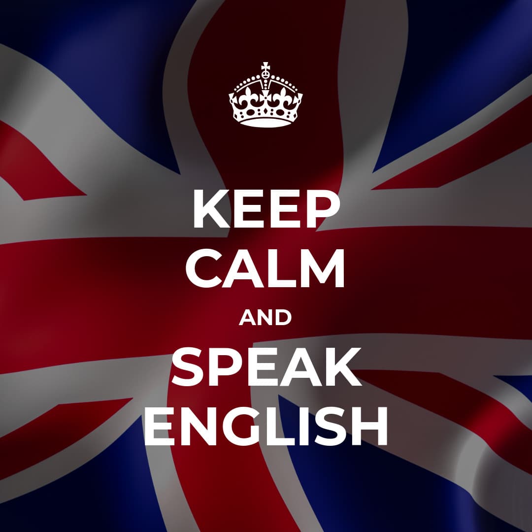 Keep Calm and Speak English-1080x1080 px