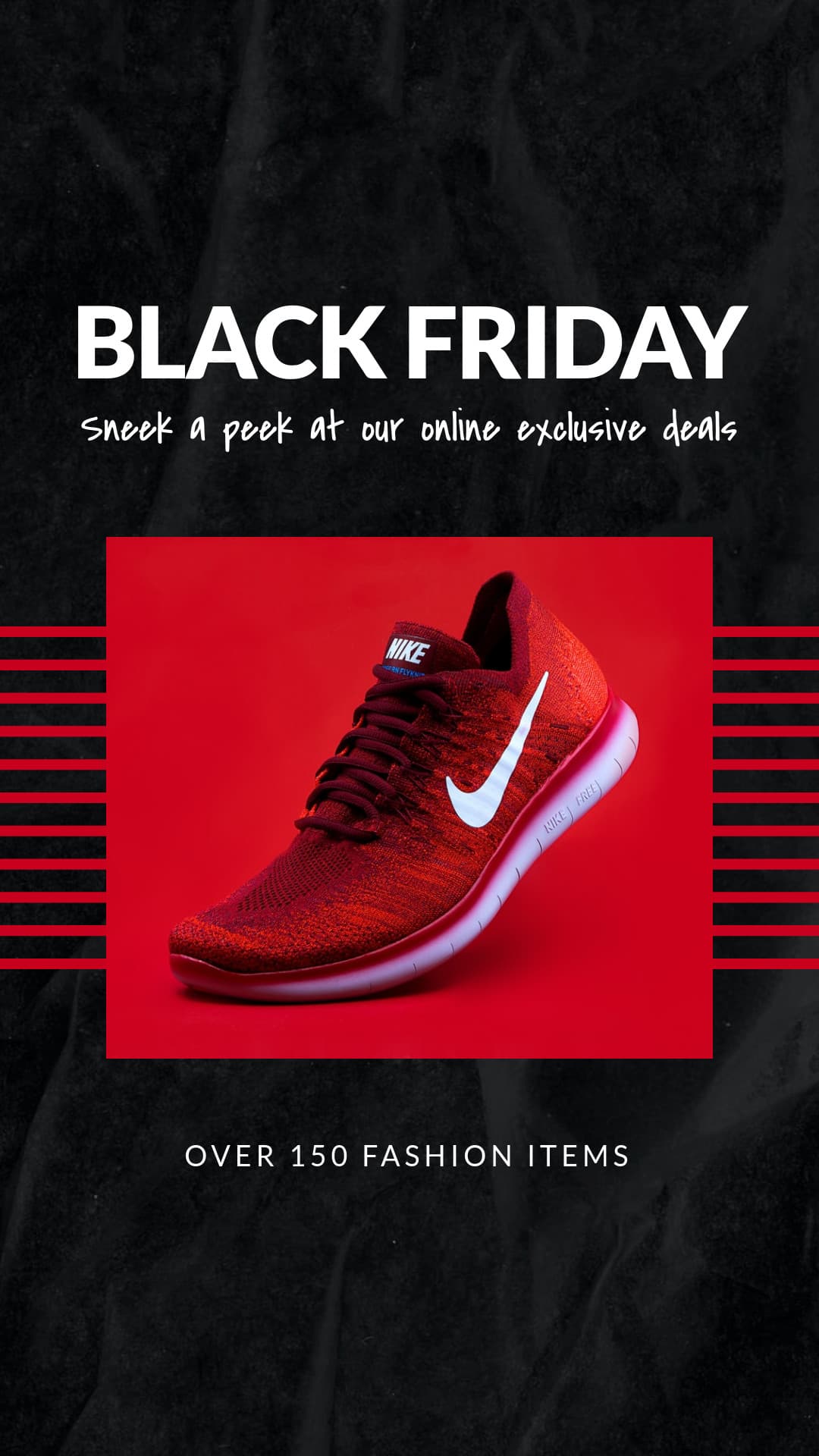Sneek a Peek Black Friday Red Nike Shoe-1080x1920px-Story