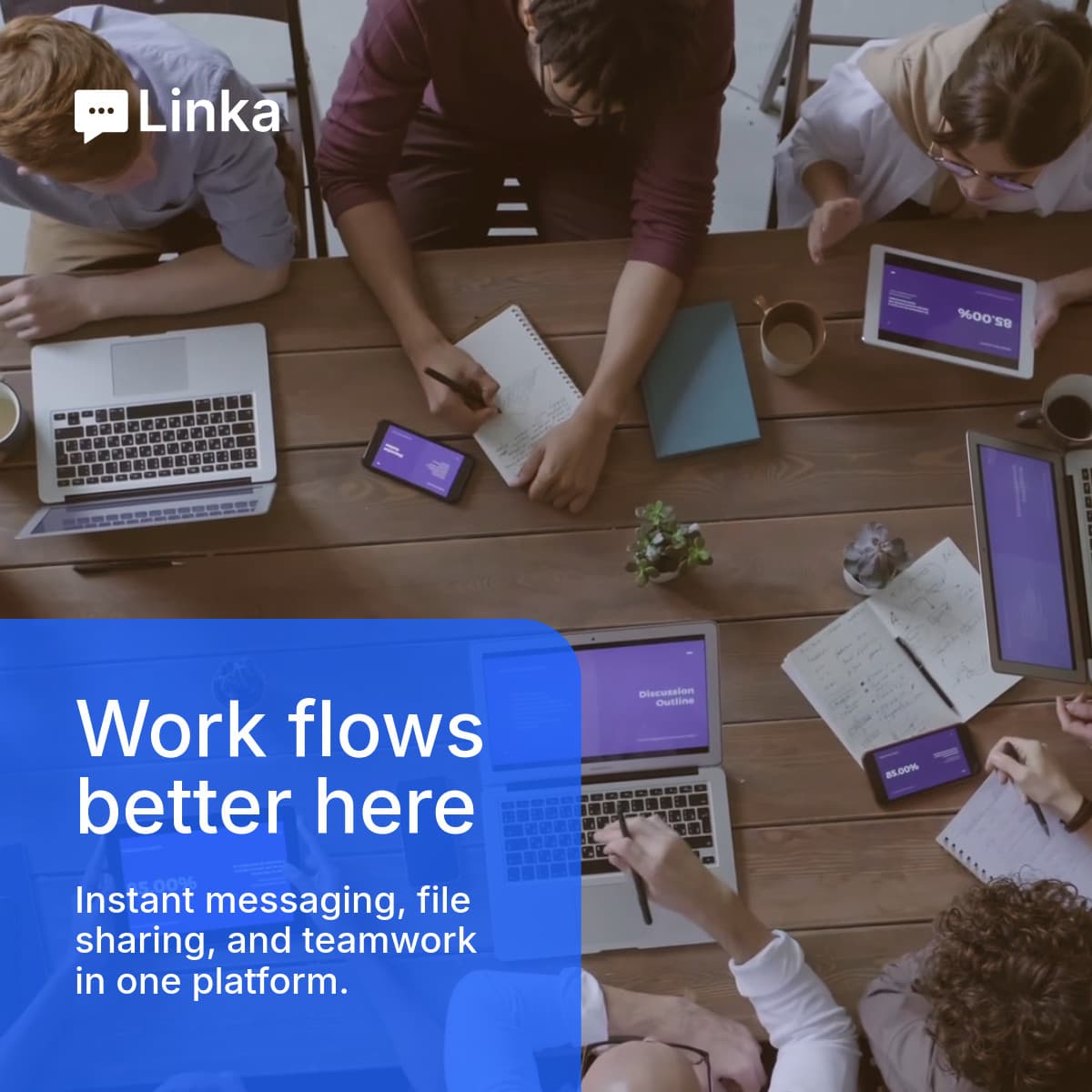 Work Flows Better Linka Software Video-1200x1200px-FacebookSquarePost