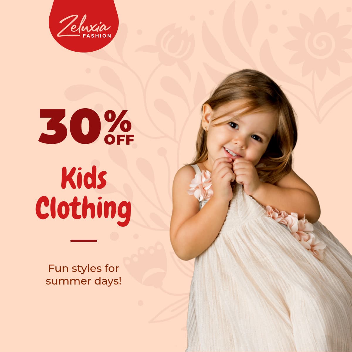 Kids Clothing Summer Days-1200x1200px-FacebookSquarePost