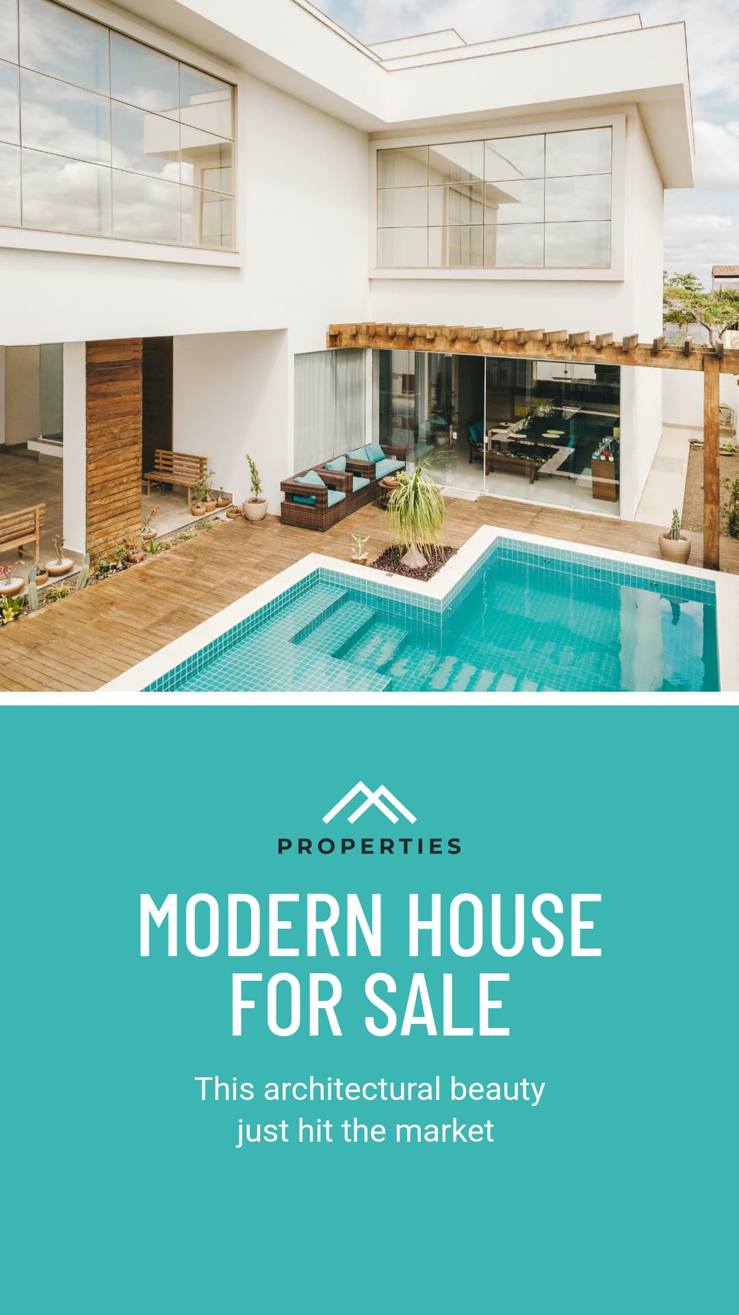 Modern House with Pool for Sale Animated-1080x1920px-Story