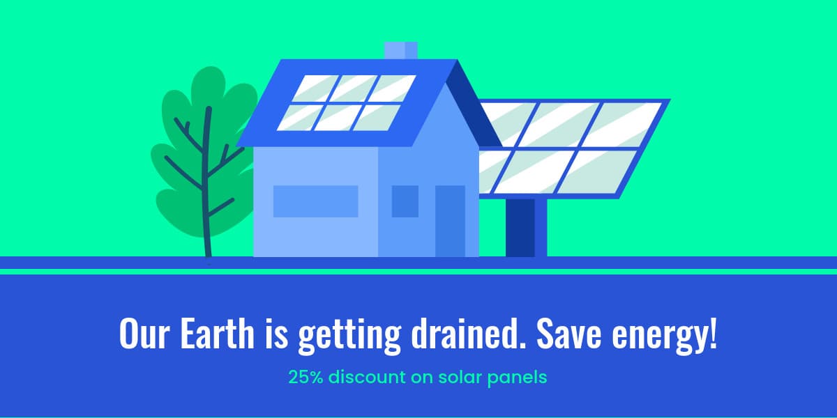 Earth Day Save Energy with Solar Panels-1200x600px-TwitterImagePost