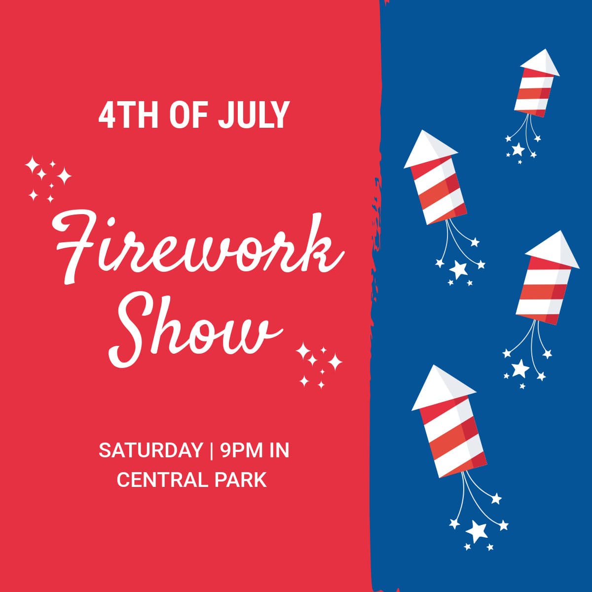 4th of July Firework Show-1200x1200px-FacebookSquarePost