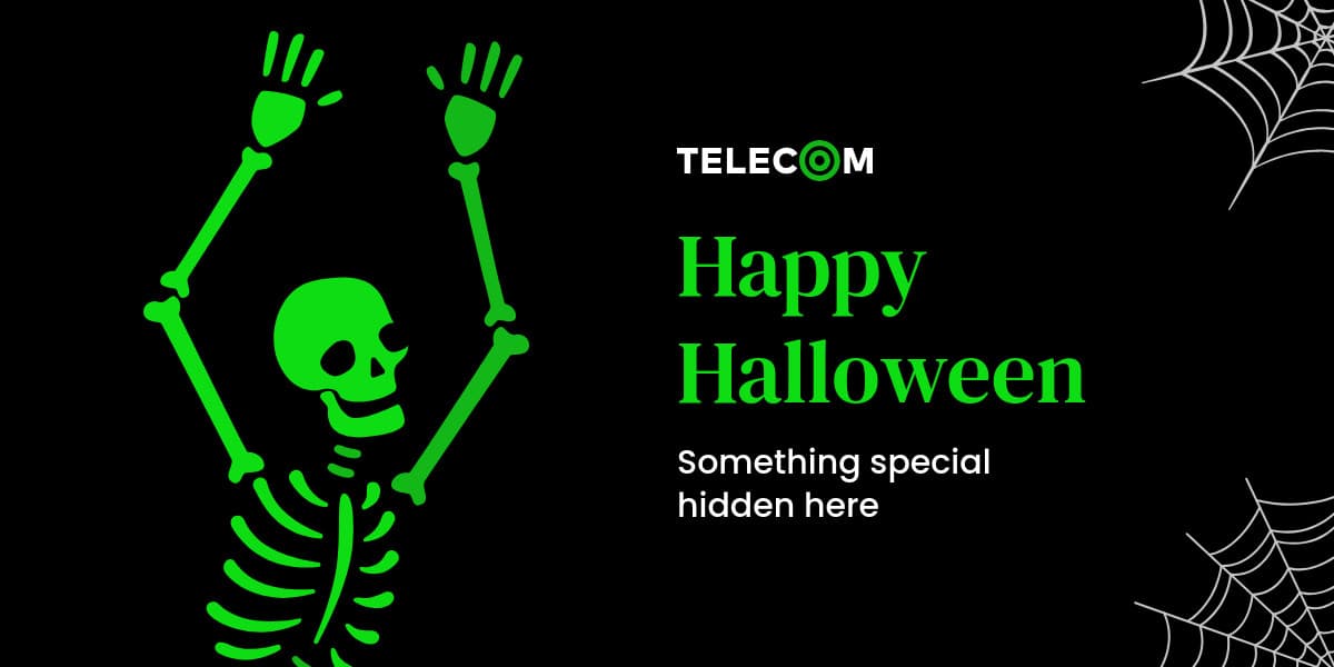 Happy Special Halloween with Green Skeleton-1200x600px-TwitterImagePost