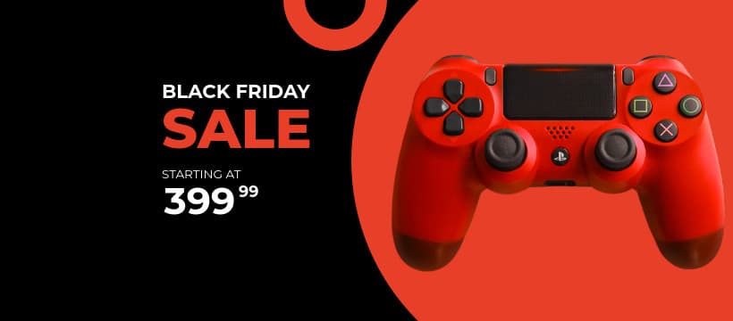 Black Friday Red PS4 PRO Controller-820x360px-FacebookCover