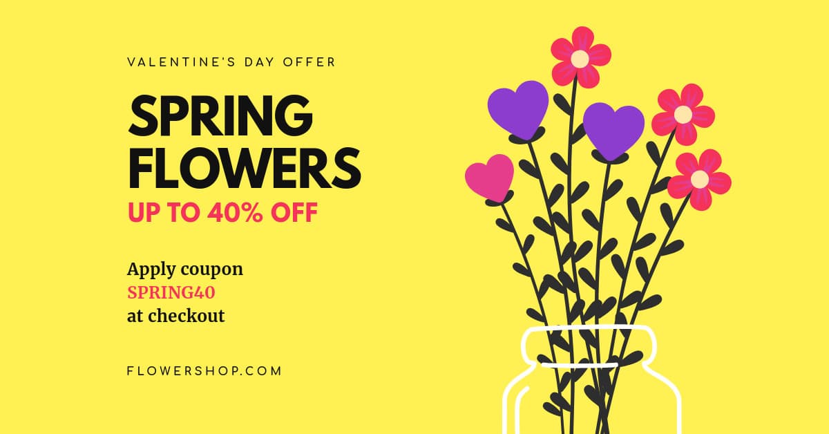 Valentine's Day Spring Flowers Illustration-1200x628px-FacebookSponsoredMessage