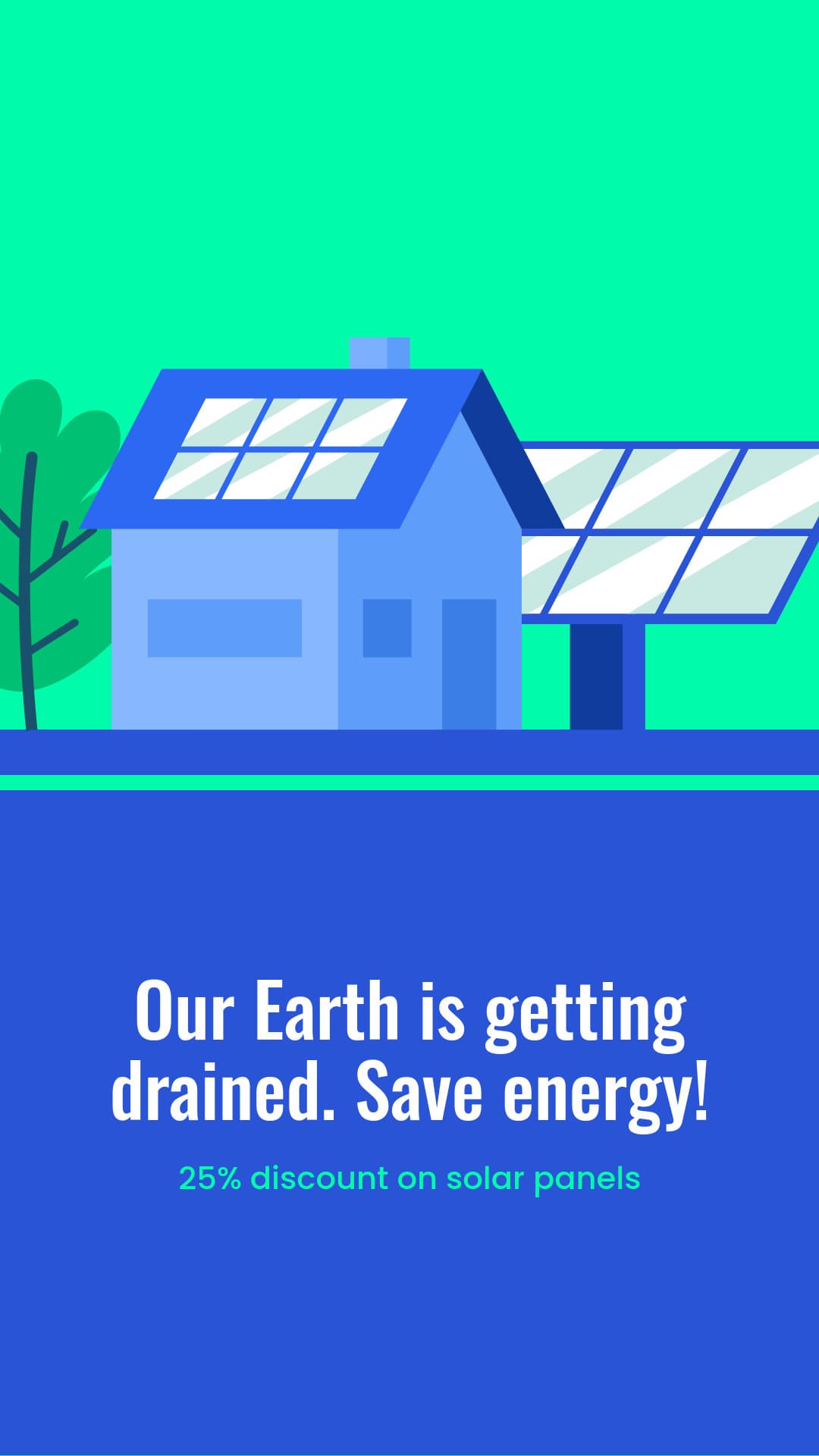 Earth Day Save Energy with Solar Panels-1080x1920px-Story