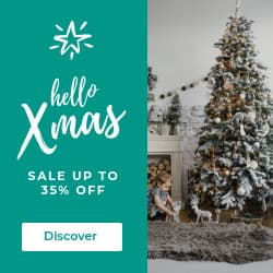 Hello Xmas Christmas Teal Sale Animated-250x250px-Square