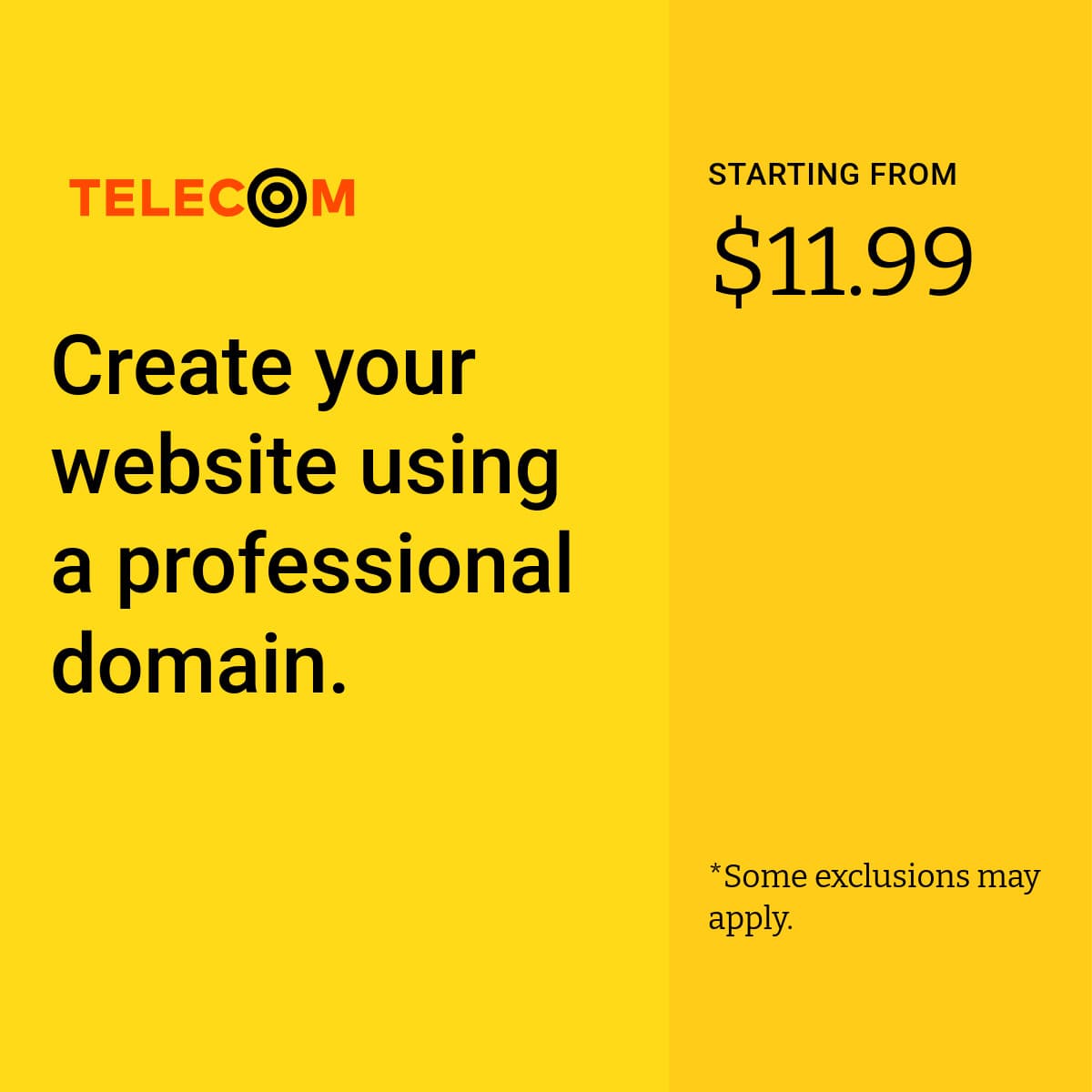 Create Website Using Professional Domain-1200x1200px-FacebookSquarePost