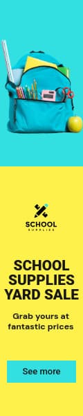School Supplies Yard Sale Animated-120x600px-Skyscraper