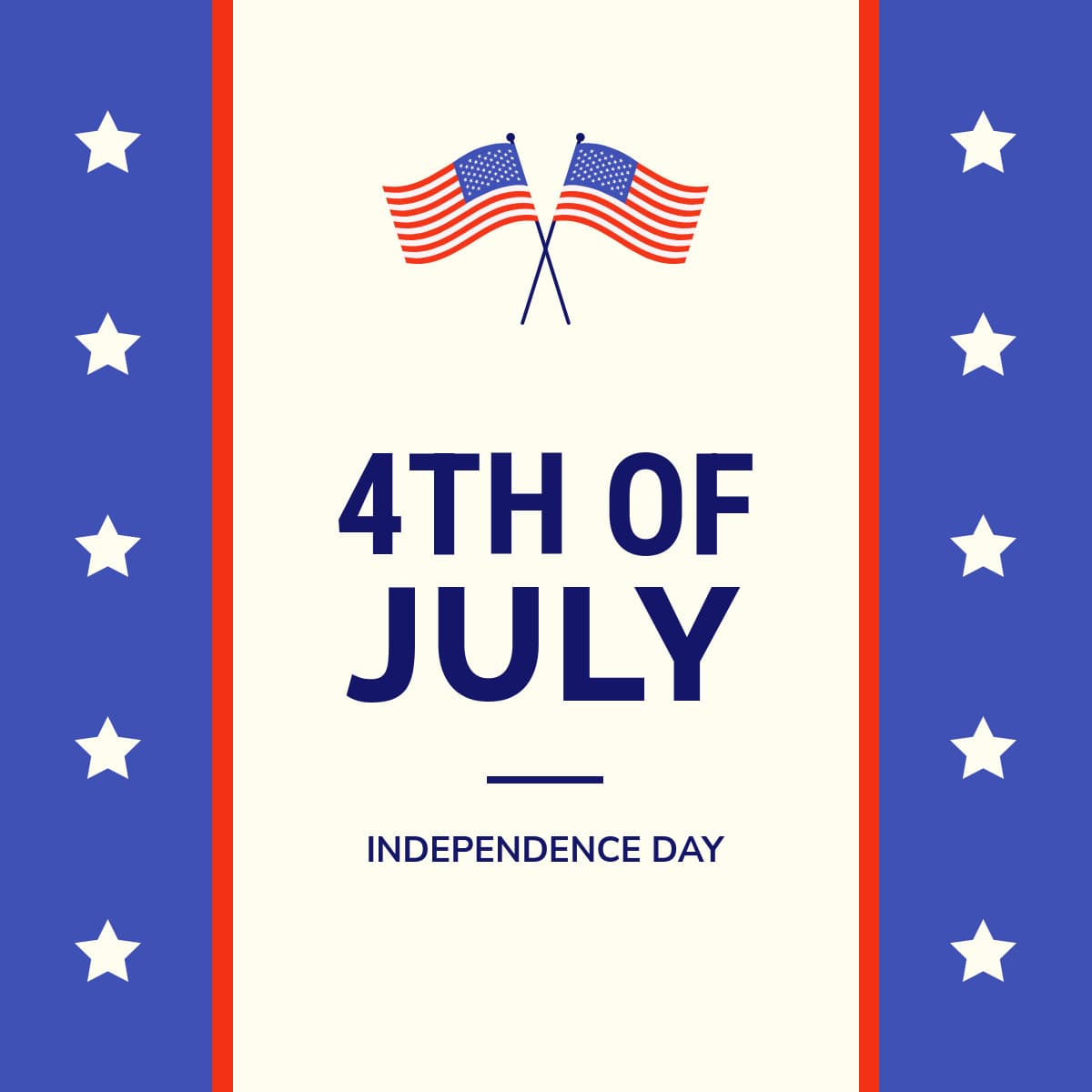 4th of July Crossed Flags-1200x1200px-FacebookSquarePost