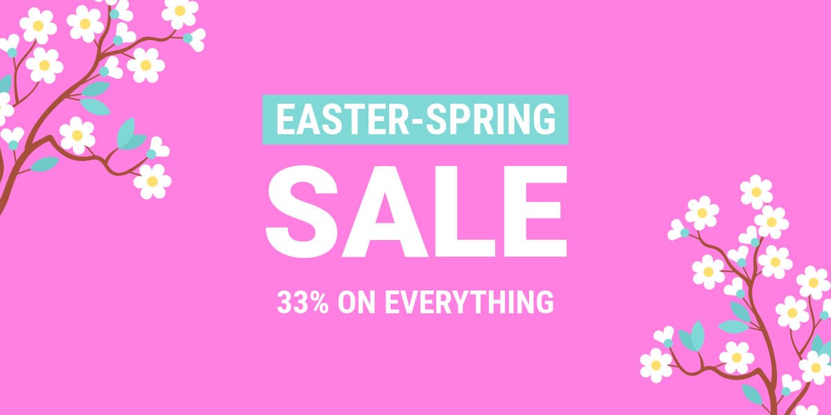 Easter Spring Sale Flower Branch-1200x600px-TwitterImagePost