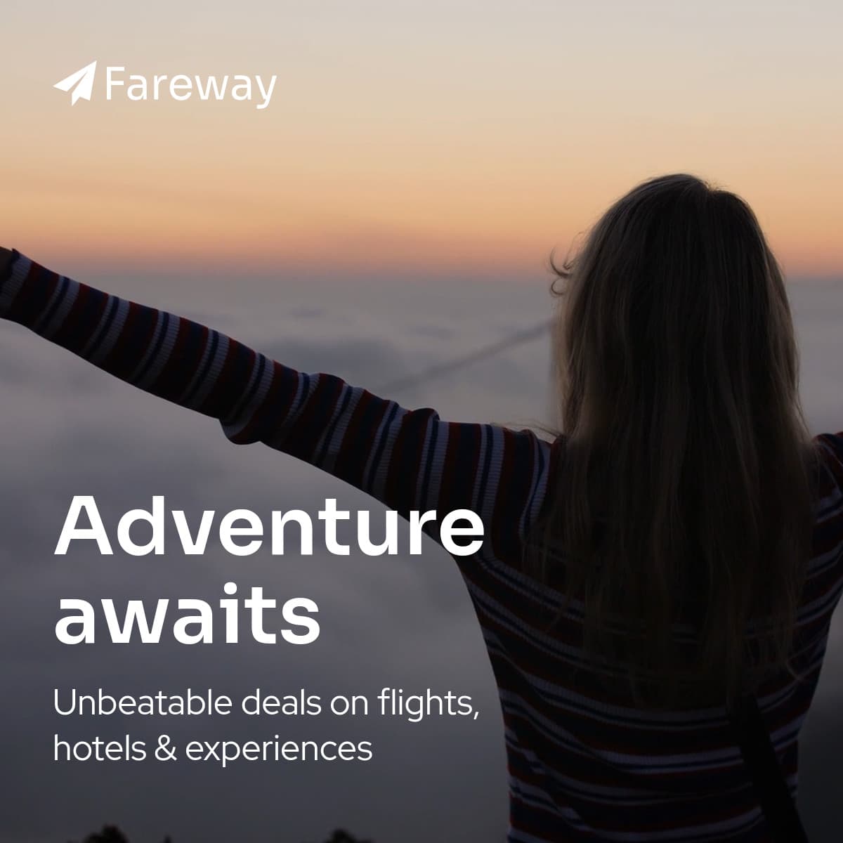 Adventure Awaits Fareway Travel Deal Video-1200x1200px-FacebookSquarePost