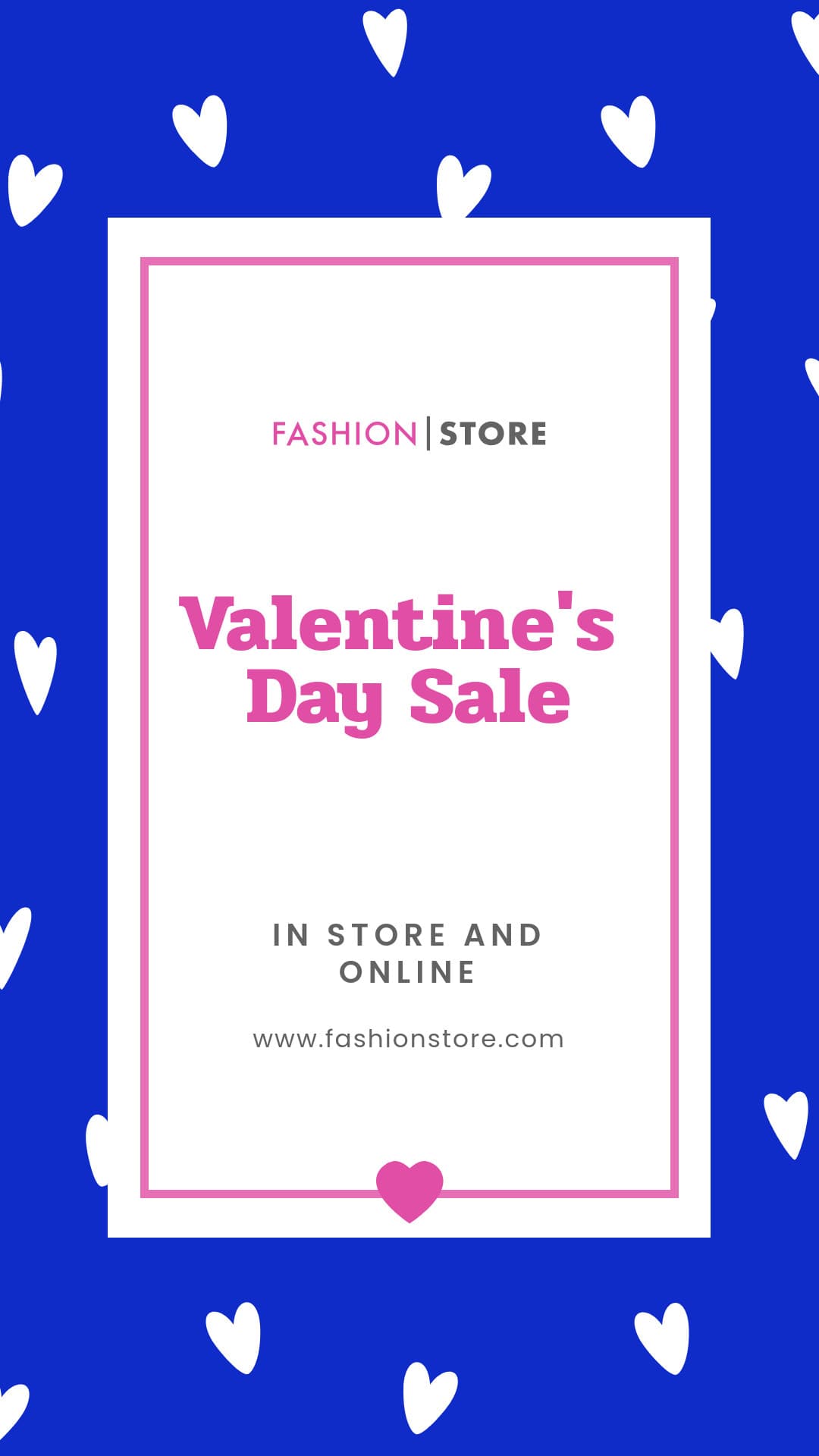 Valentine's Day Blue Hearts Sale-1080x1920px-Story