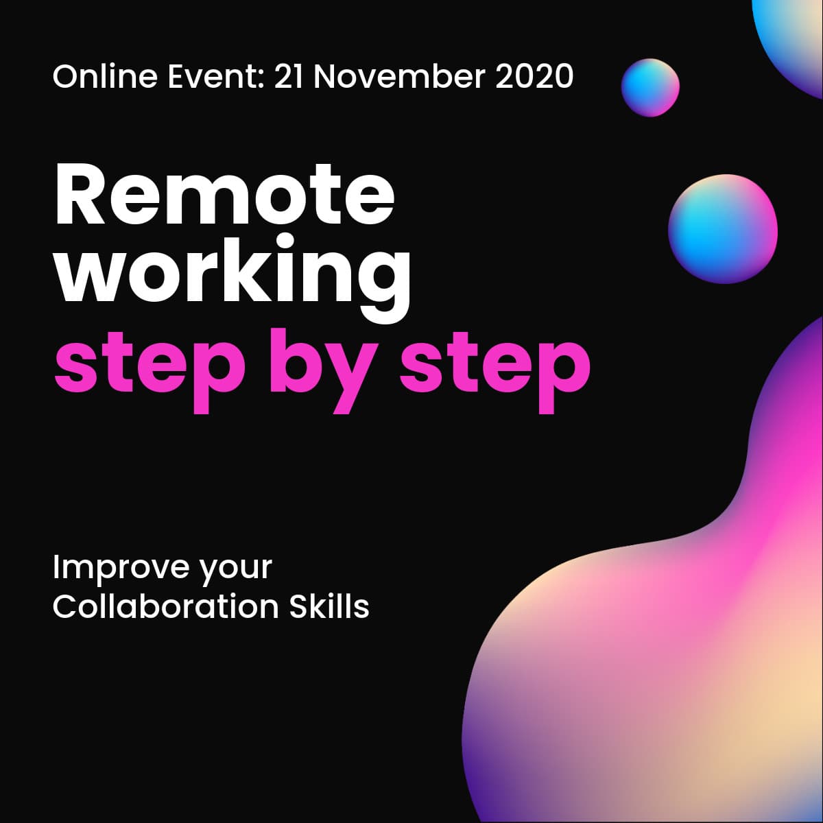 Step by Step Remote Working Animated-1200x1200px-FacebookSquarePost
