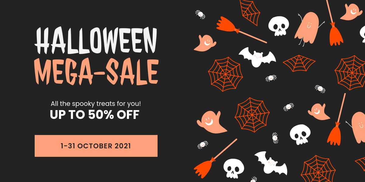 Halloween Mega Sale Spooky Treats-1200x600px-TwitterImagePost