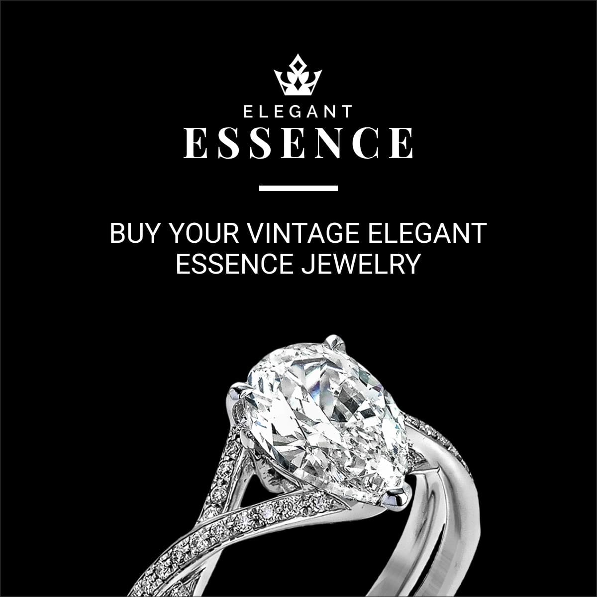 Vintage Diamond Ring Jewelry Animated-1200x1200px-FacebookSquarePost