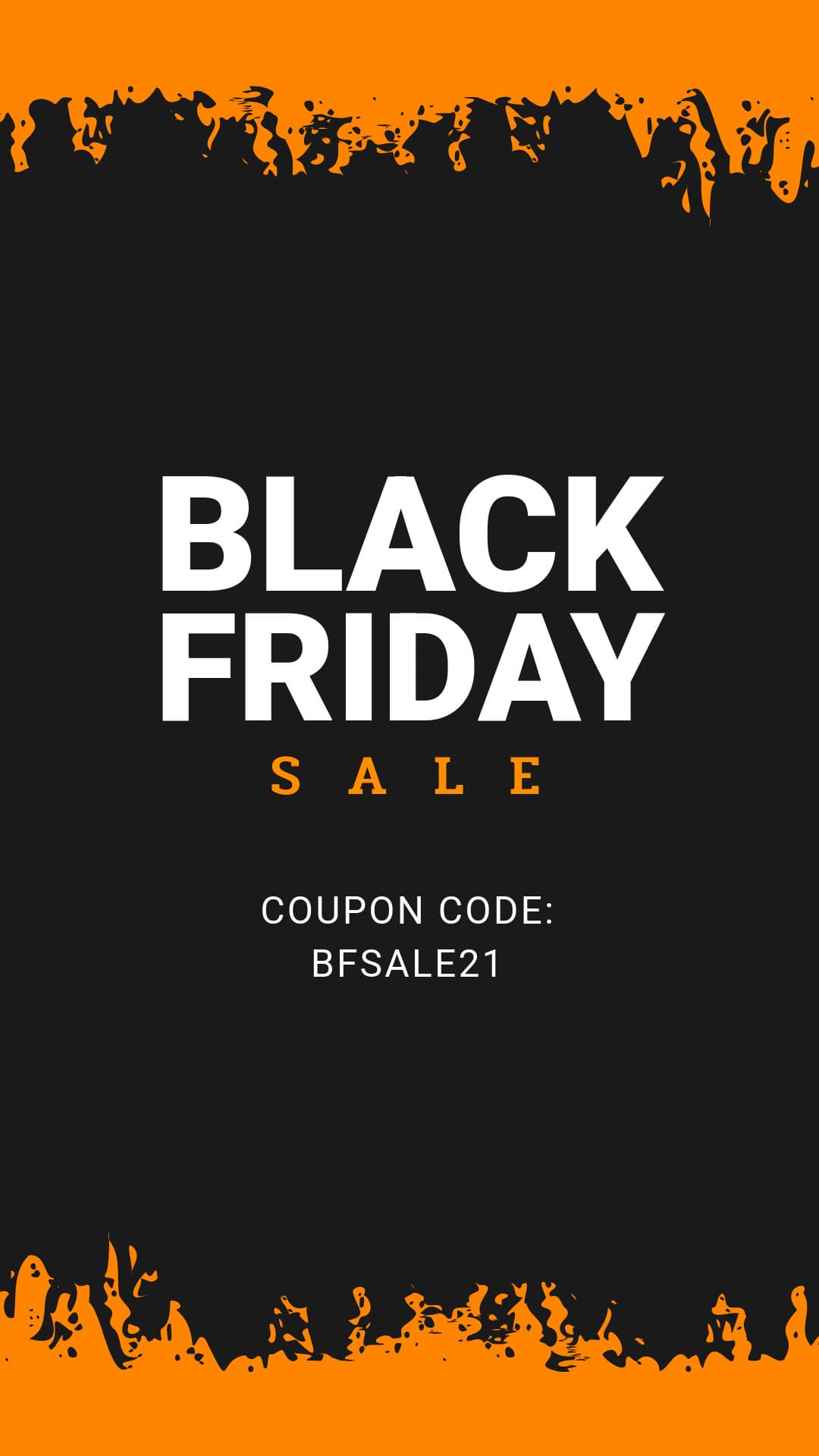 Orange Black Friday Sale Code-1080x1920px-Story