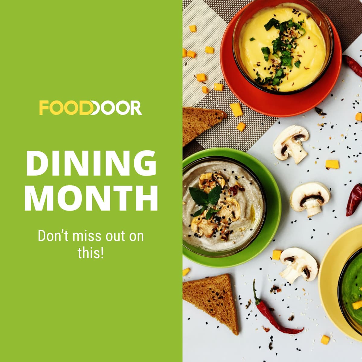 FoodDoor Dining Month Offer Animated-1200x1200px-FacebookSquarePost