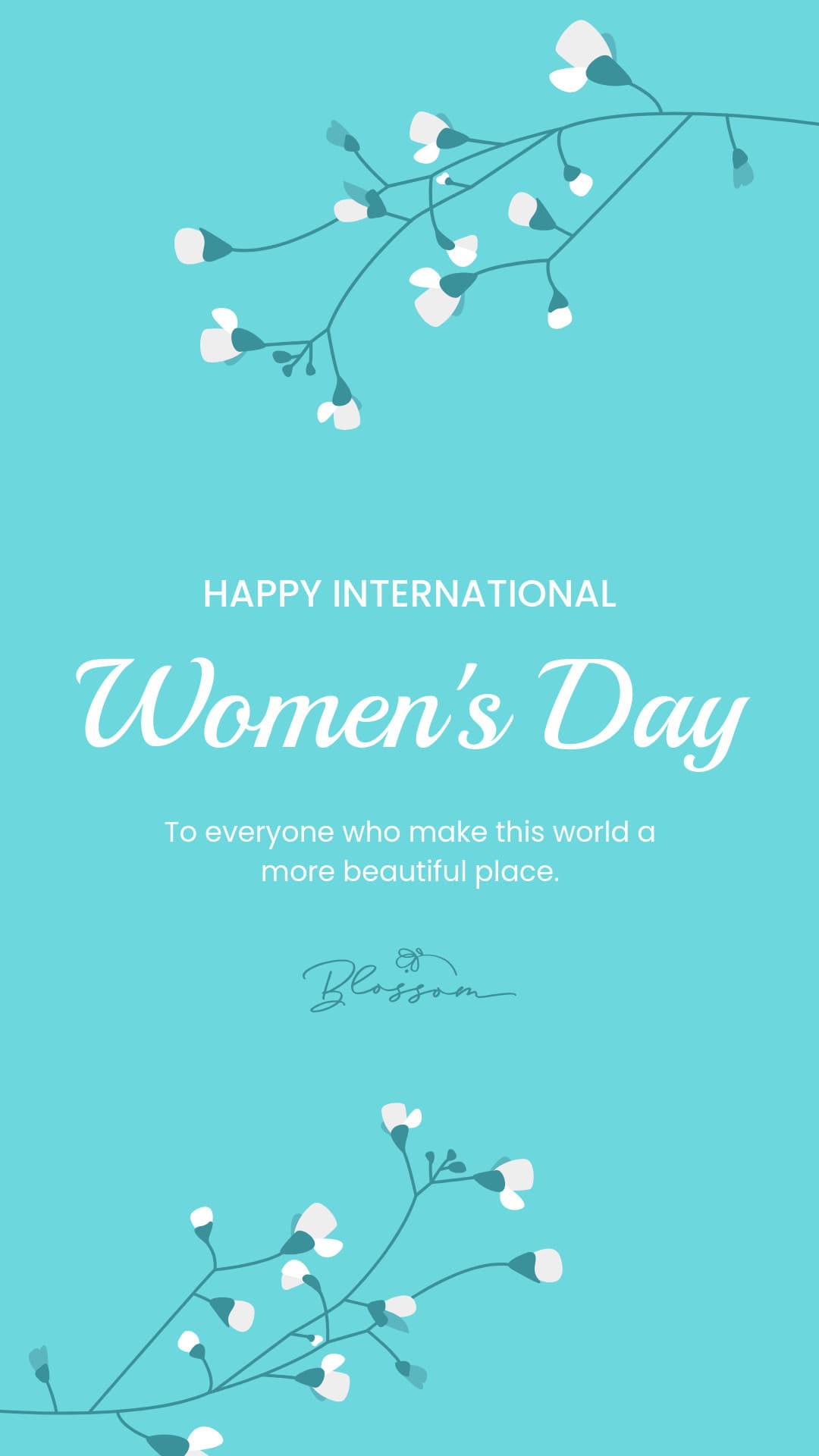 Teal Blossom Women`s Day-1080x1920px-Story