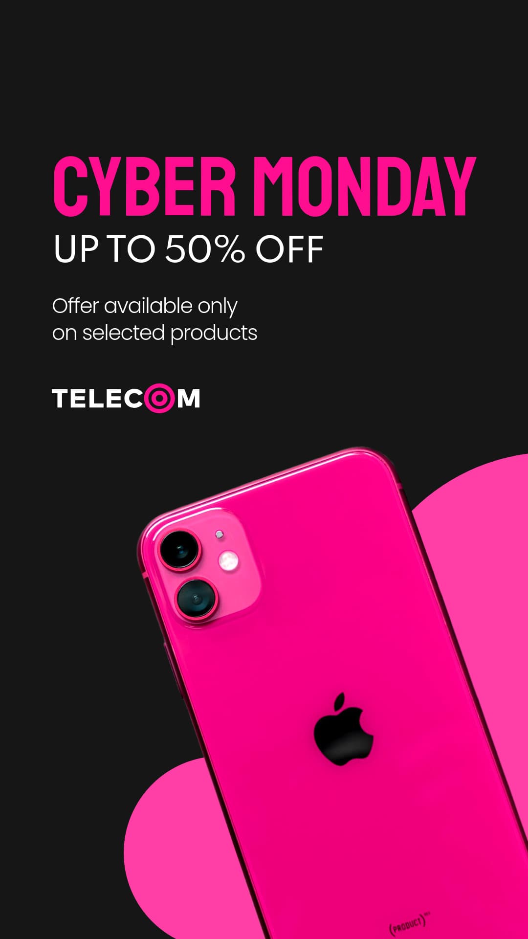 Cyber Monday Pink Apple Phone Animated-1080x1920px-Story