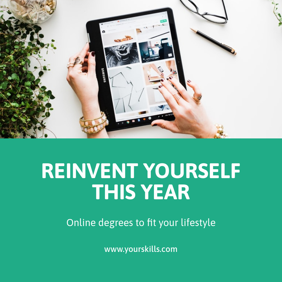 Reinvent Yourself Online Degrees Animated-1200x1200px-FacebookSquarePost