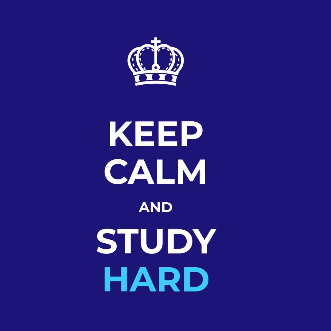 Keep Calm and Study Hard-1080x1080 px