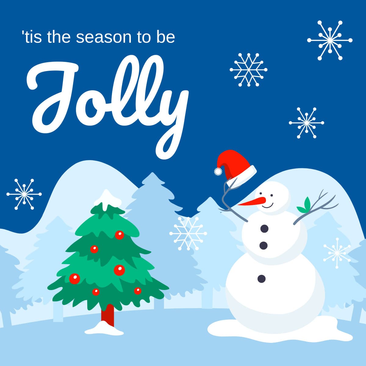 Christmas Jolly Snowman-1200x1200px-FacebookSquarePost
