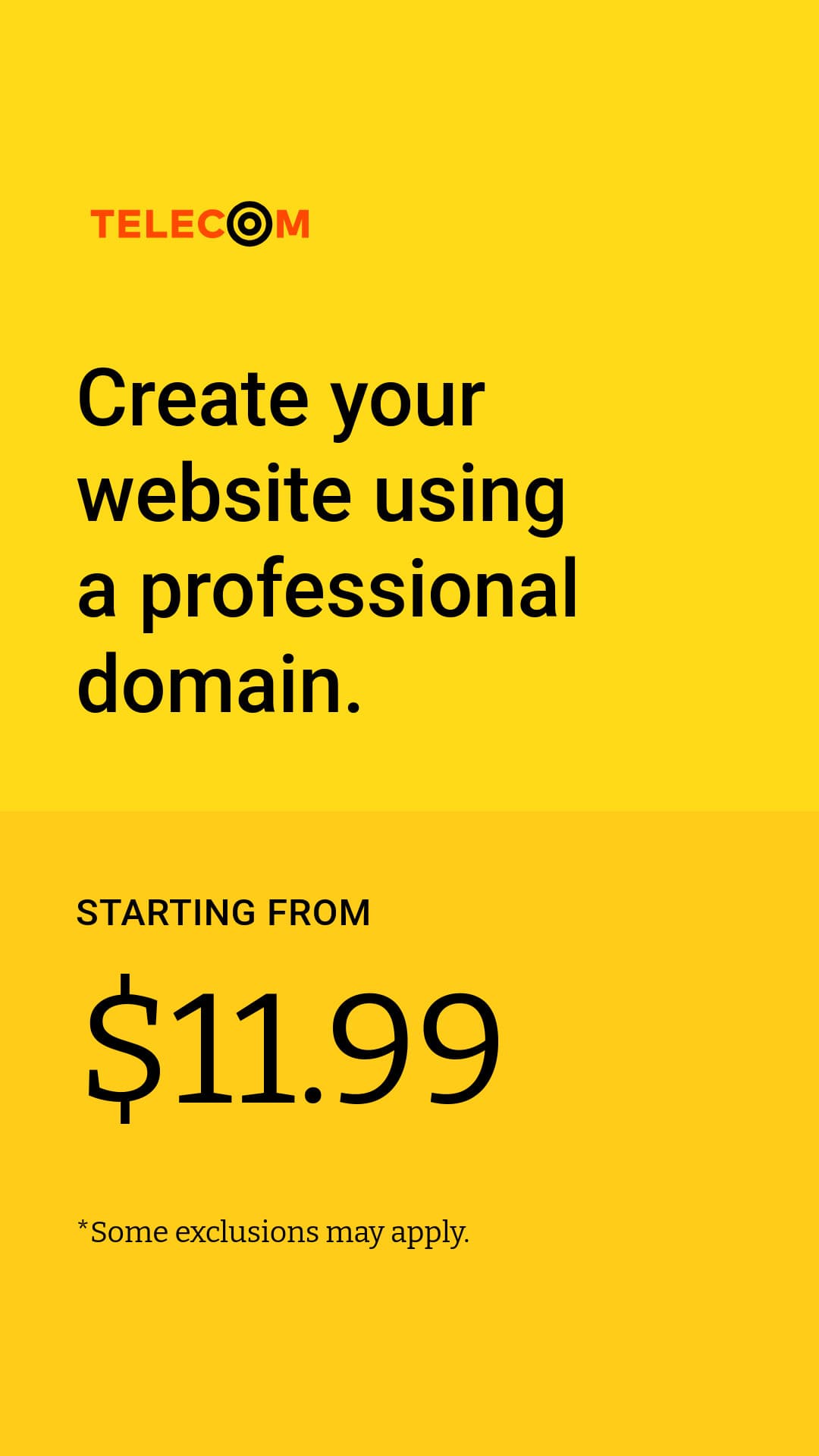 Create Website Using Professional Domain-1080x1920px-Story