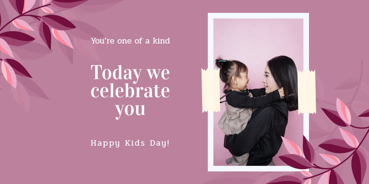 Pink Today We Celebrate Kids Day-1200x600px-TwitterImagePost