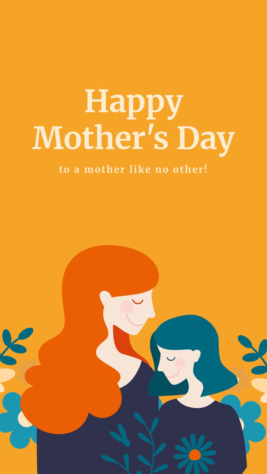Colorful Happy Mother's Day Illustration-1080x1920px-Story