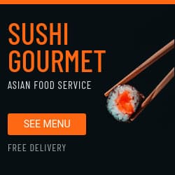 Sushi Gourmet Asian Food Service Animated-250x250px-Square