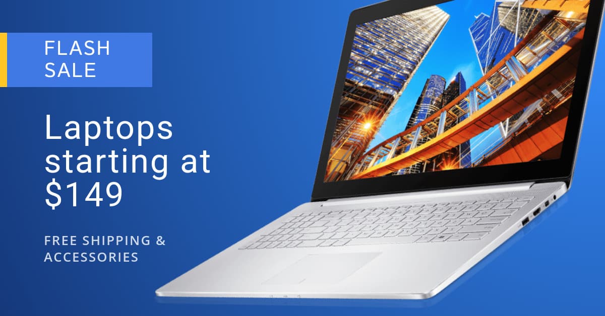 Blue Laptop Flash Sales Animated-1200x628px-FacebookSponsoredMessage