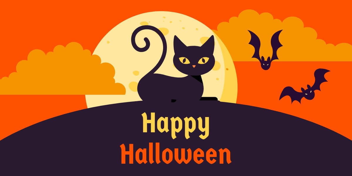 Happy Halloween Black Cat-1200x600px-TwitterImagePost