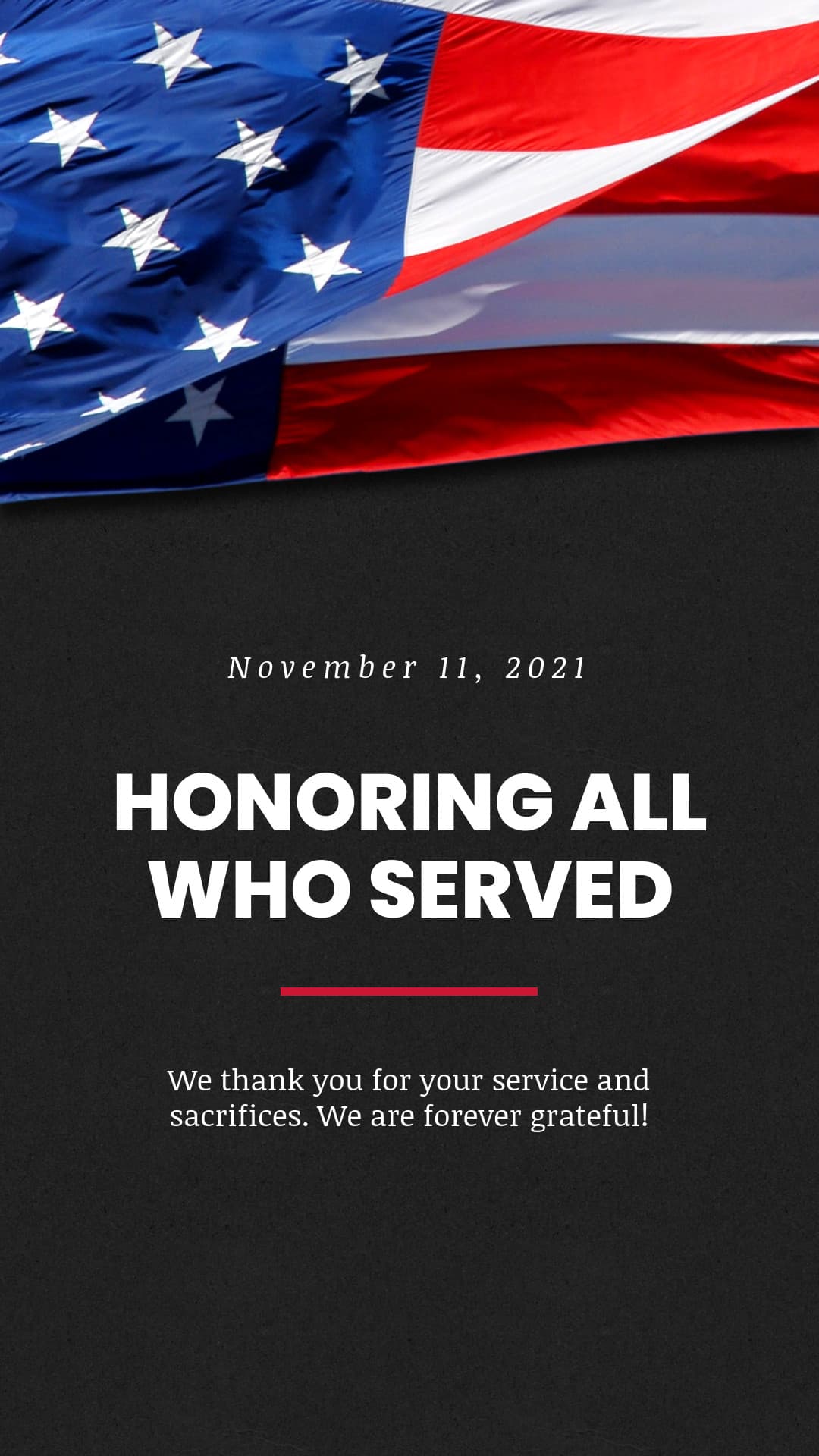 Veterans Day Flag Chalkboard Honor-1080x1920px-Story