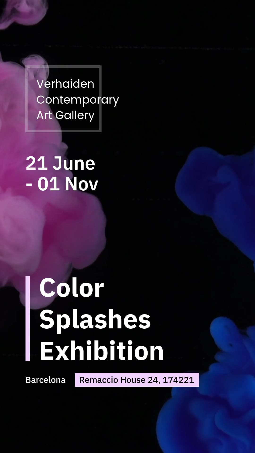 Art Gallery Color Splashes Exhibition Video-1080x1920px-VideoStory