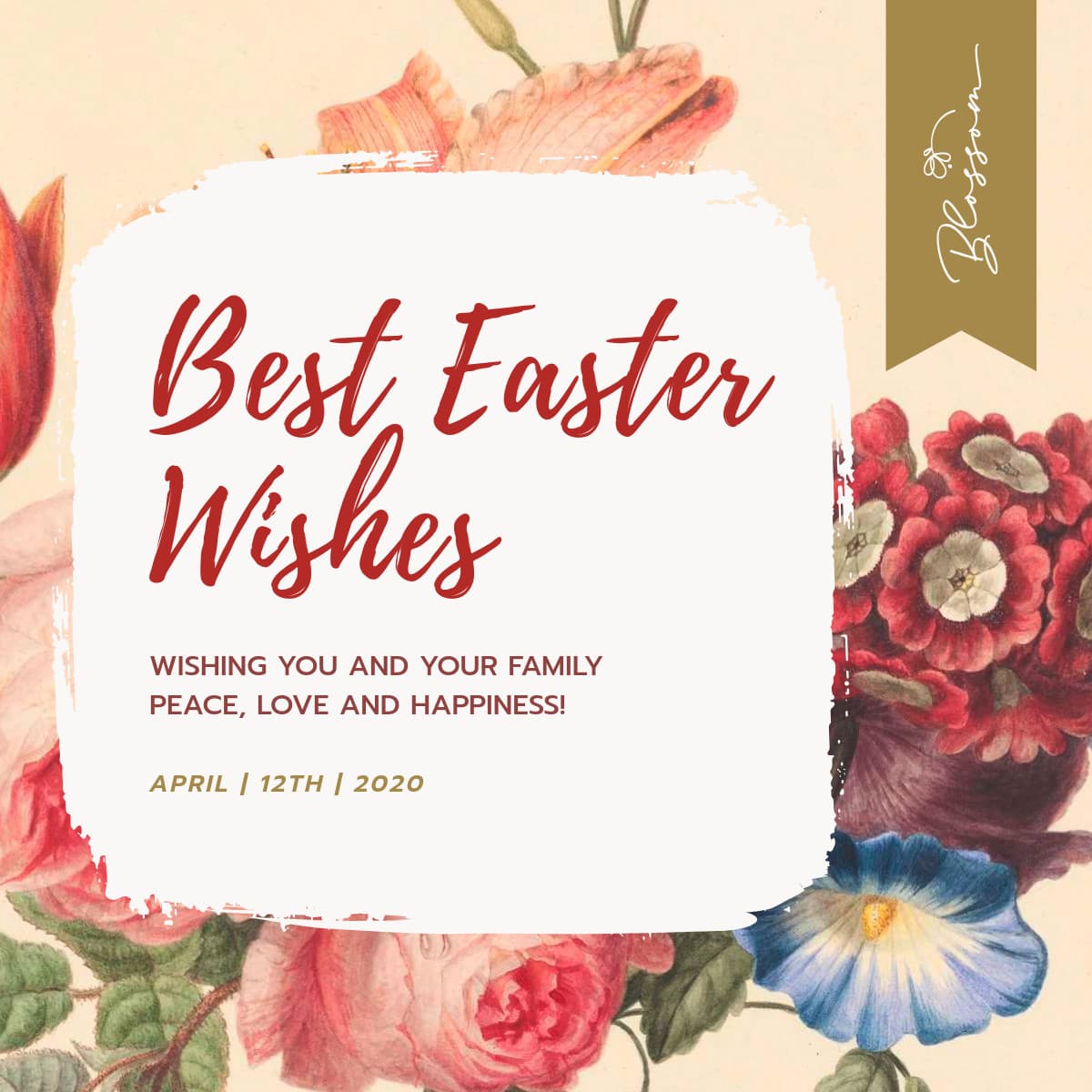Watercolor Best Easter Wishes-1200x1200px-FacebookSquarePost
