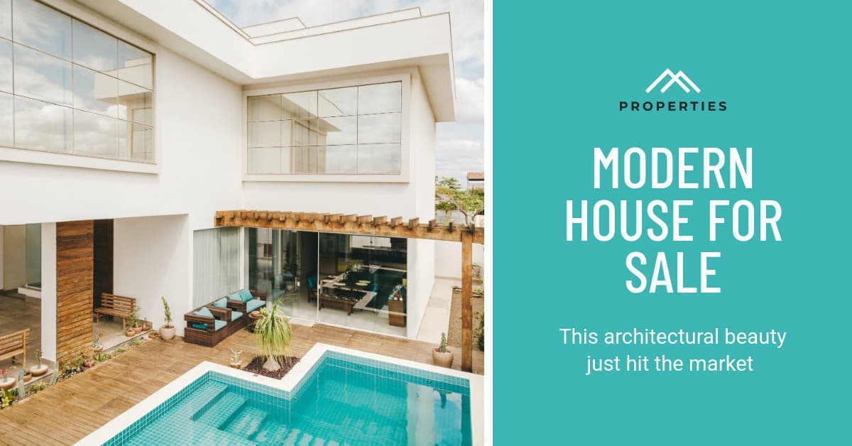 Modern House with Pool for Sale Animated-1200x628px-FacebookSponsoredMessage