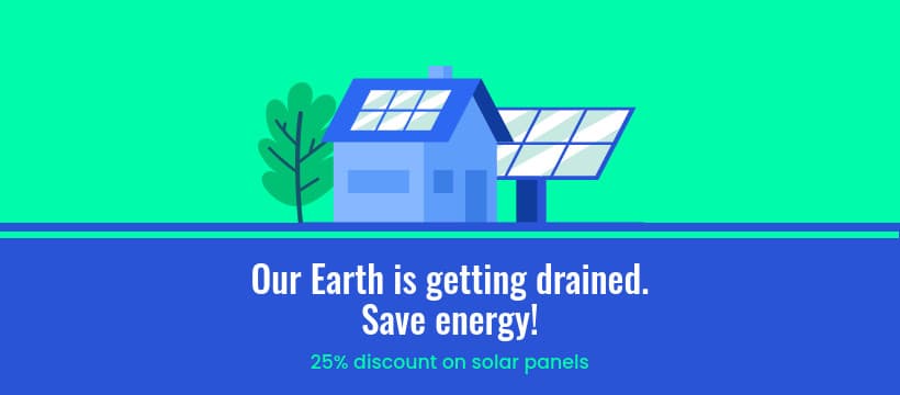 Earth Day Save Energy with Solar Panels-820x360px-FacebookCover